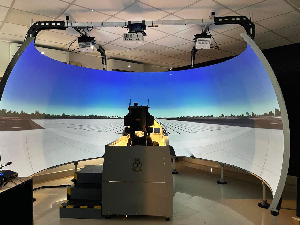 Training dome — lights on, image on